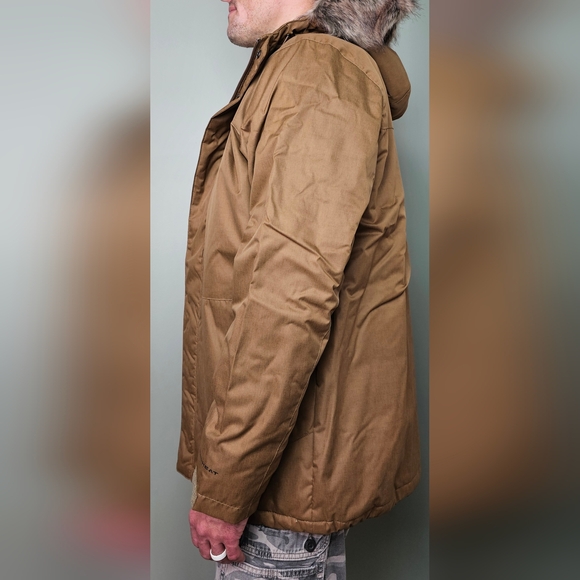 MENS Columbia Leif Trail Parka LARGE BROWN DELTA - Picture 6 of 16